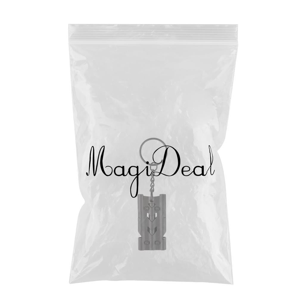 Outdoor High Decibel Survival Safety Emergency Triple Tube Whistle Black
