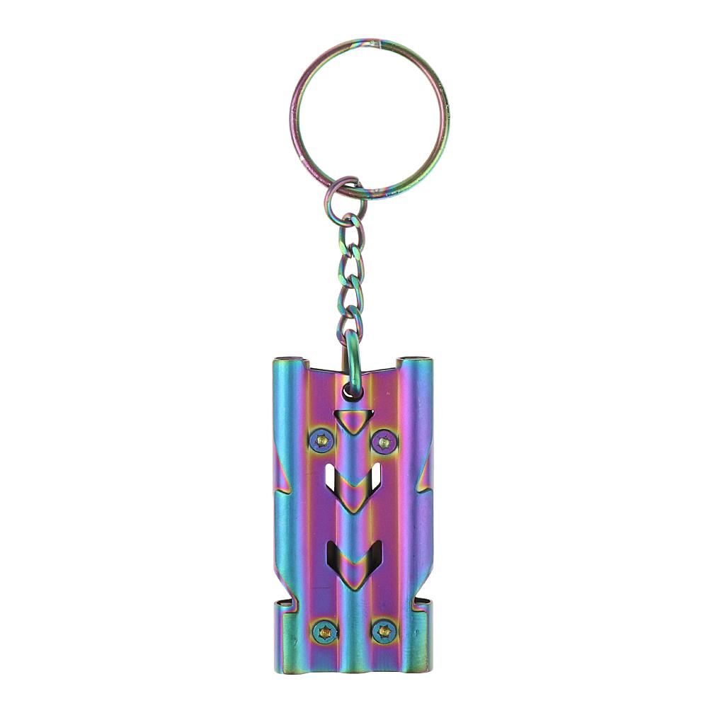 Outdoor High Decibel Survival Safety Emergency Triple Tube Whistle Colorful