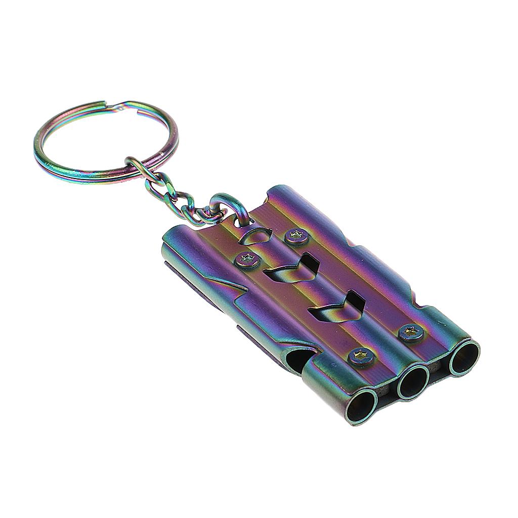 Outdoor High Decibel Survival Safety Emergency Triple Tube Whistle Colorful