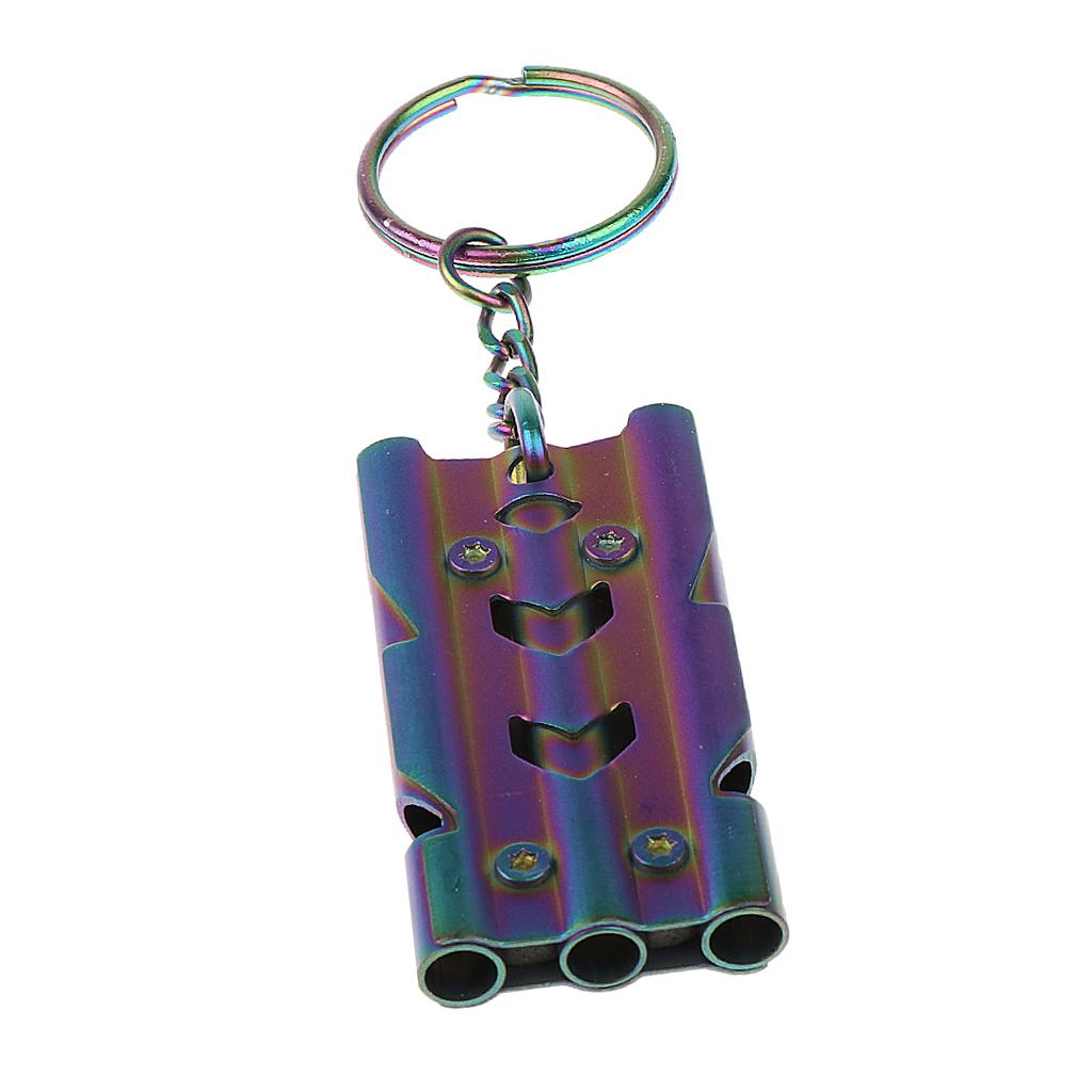 Outdoor High Decibel Survival Safety Emergency Triple Tube Whistle Colorful
