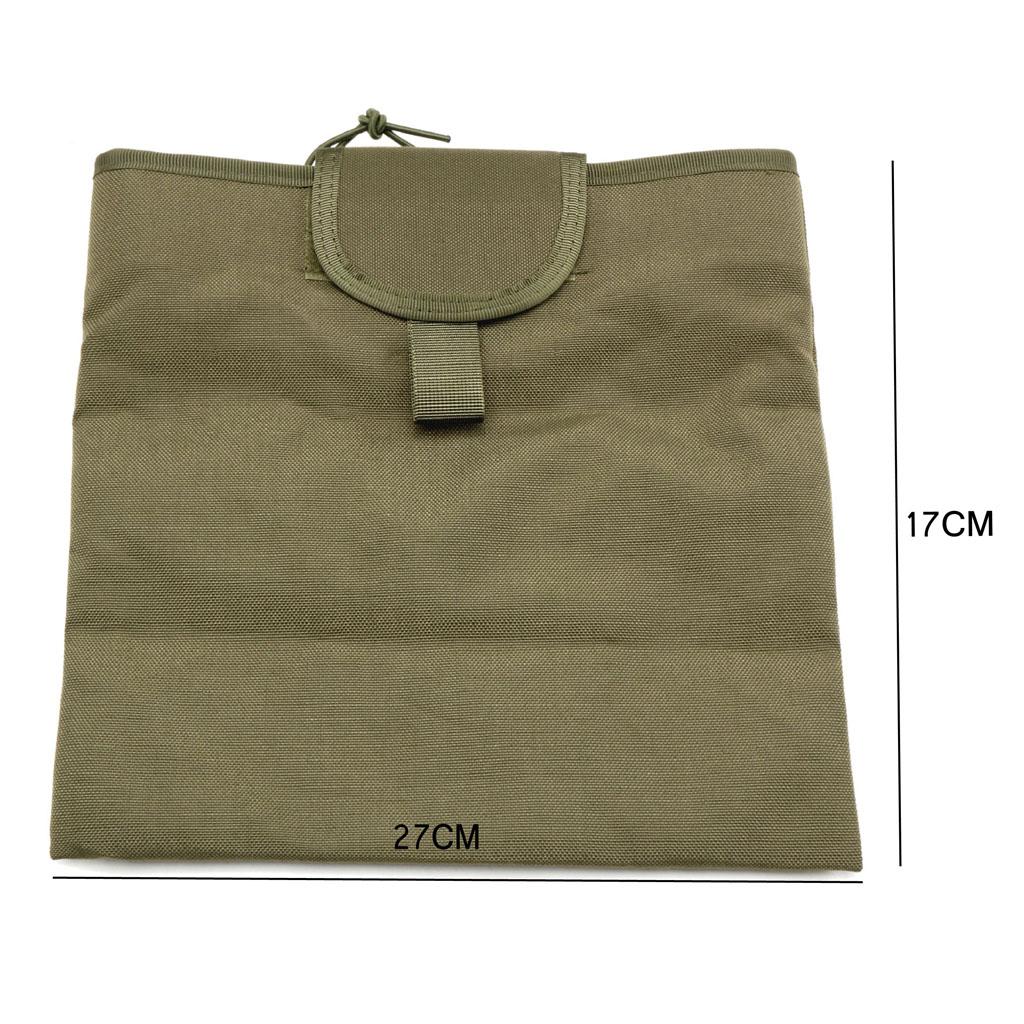 Camping Hunting Molle Magazine Dump Drop Pouch Compact Bag army green