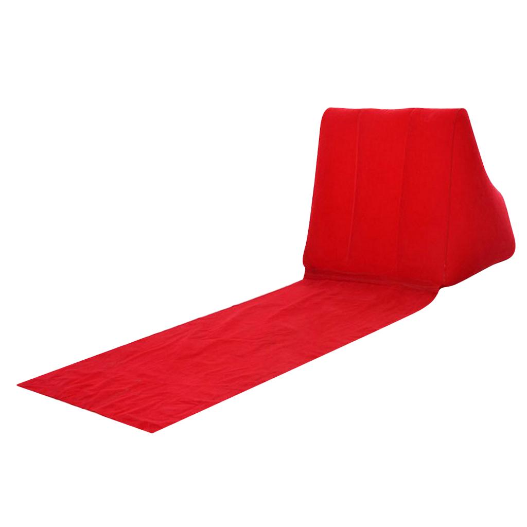 Inflatable Beach Festival Camping Loungers Back Pillow Cushion Chair red