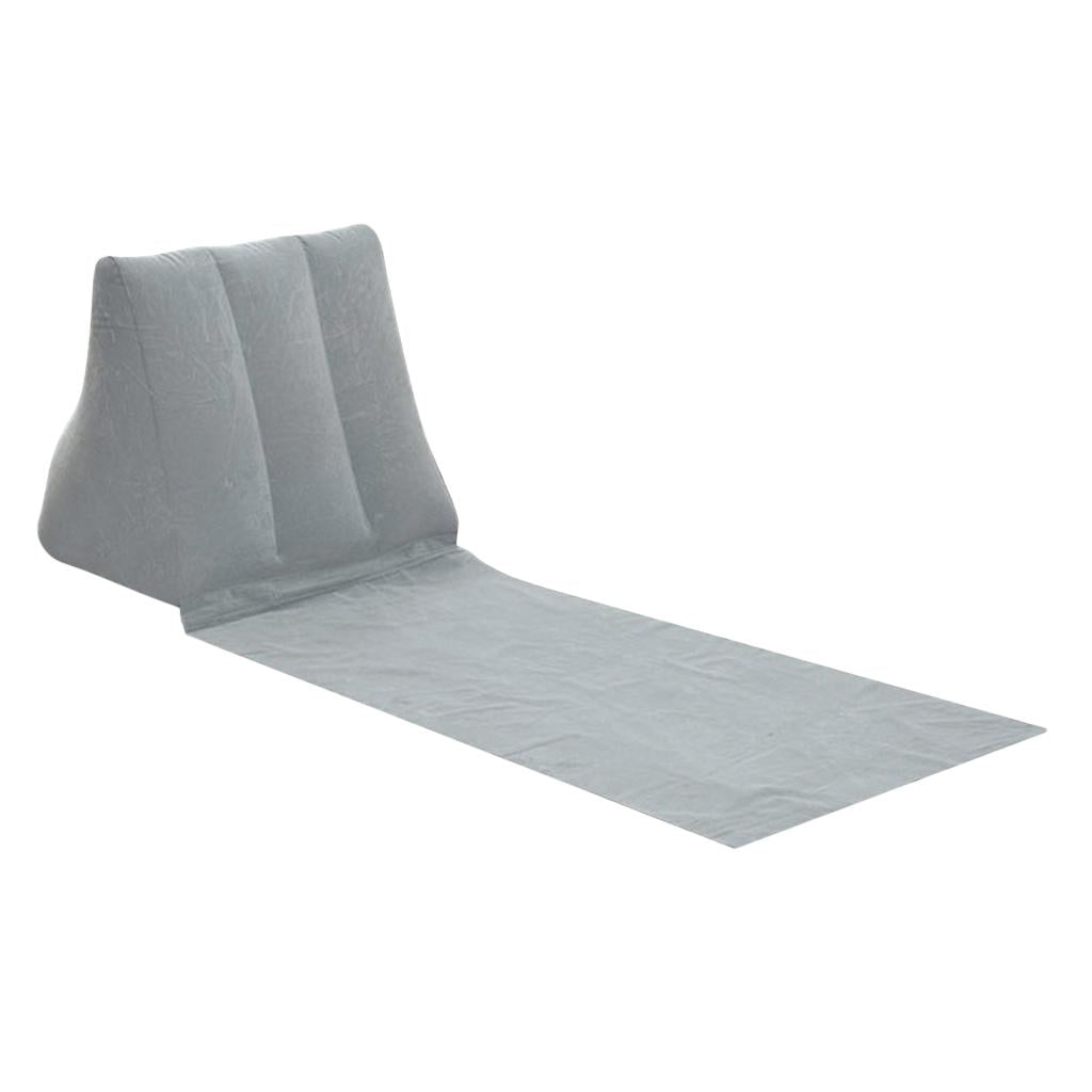 Inflatable Beach Festival Camping Loungers Back Pillow Cushion Chair grey