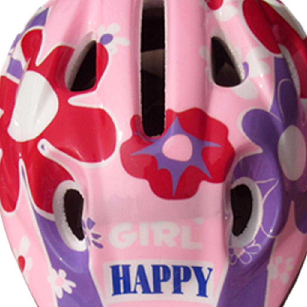 7Pcs Kid Child Roller Skating Scooter Helmet Knee Wrist Guard Elbow Pad Pink