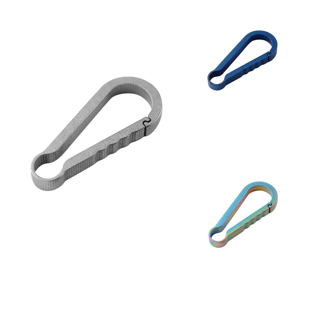 Titanium Alloy Keychain Buckle Spring Snap Hook Outdoor Clip 36mm Colorful