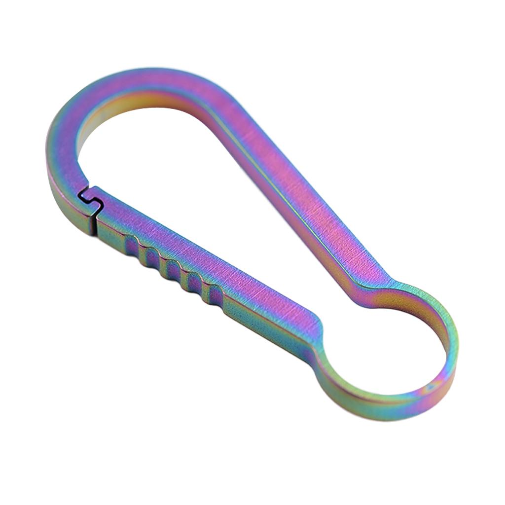 Titanium Alloy Keychain Buckle Spring Snap Hook Outdoor Clip 59mm Colorful
