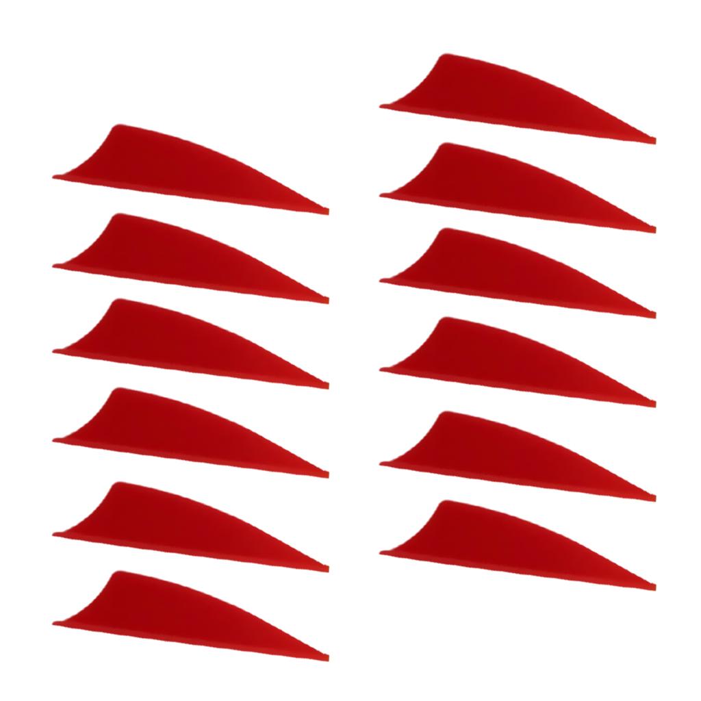 Archery Recurve Bow Hunting Arrow Fletching 1.75 in 12 Pieces Red