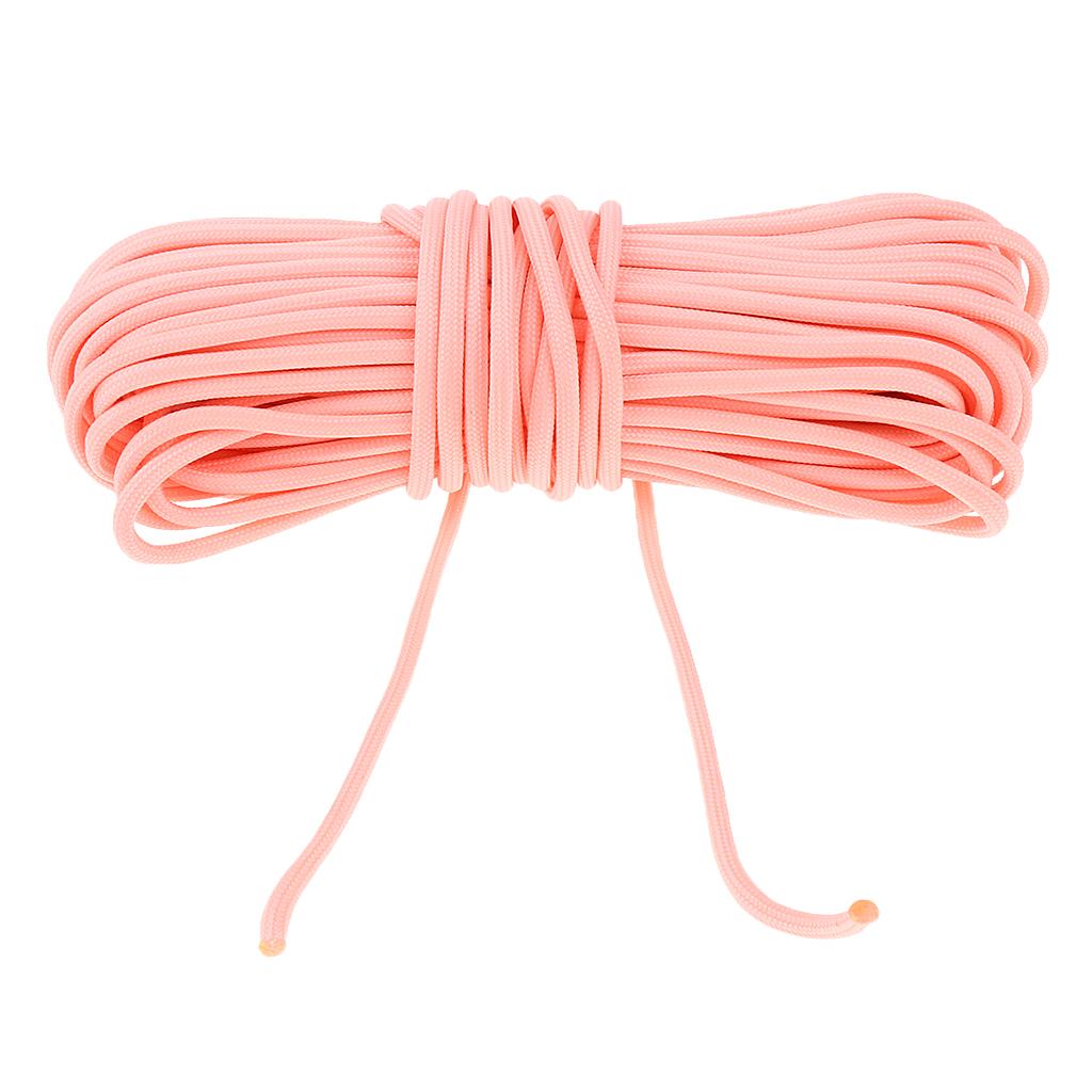 Glow in the Dark 550 Luminous Paracord Parachute Rope Cord Outdoor pink