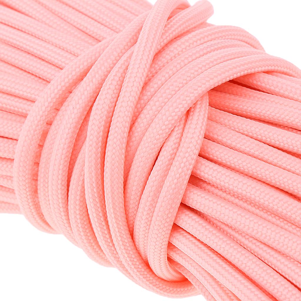 Glow in the Dark 550 Luminous Paracord Parachute Rope Cord Outdoor pink
