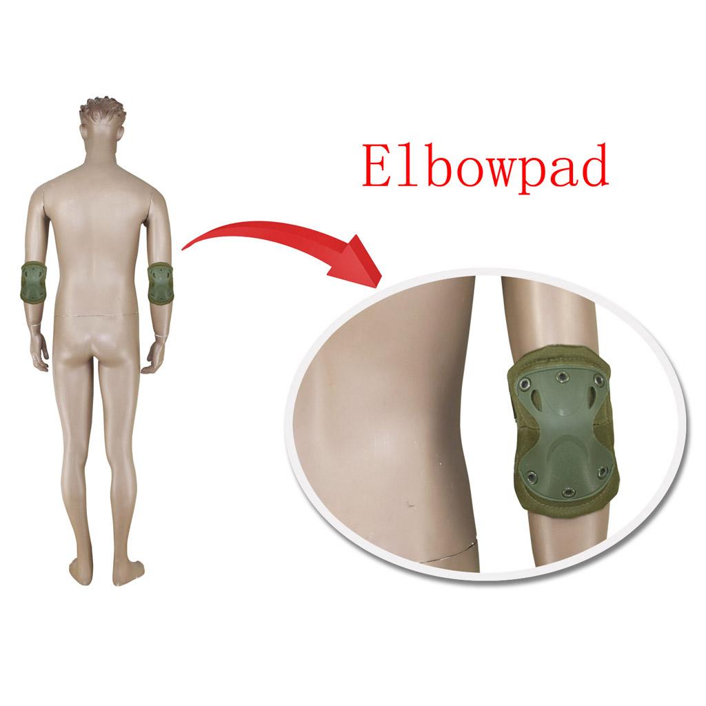 Adjustable Knee Pads Elbow Pads Outdoor Roller Skating Protective Kit Green