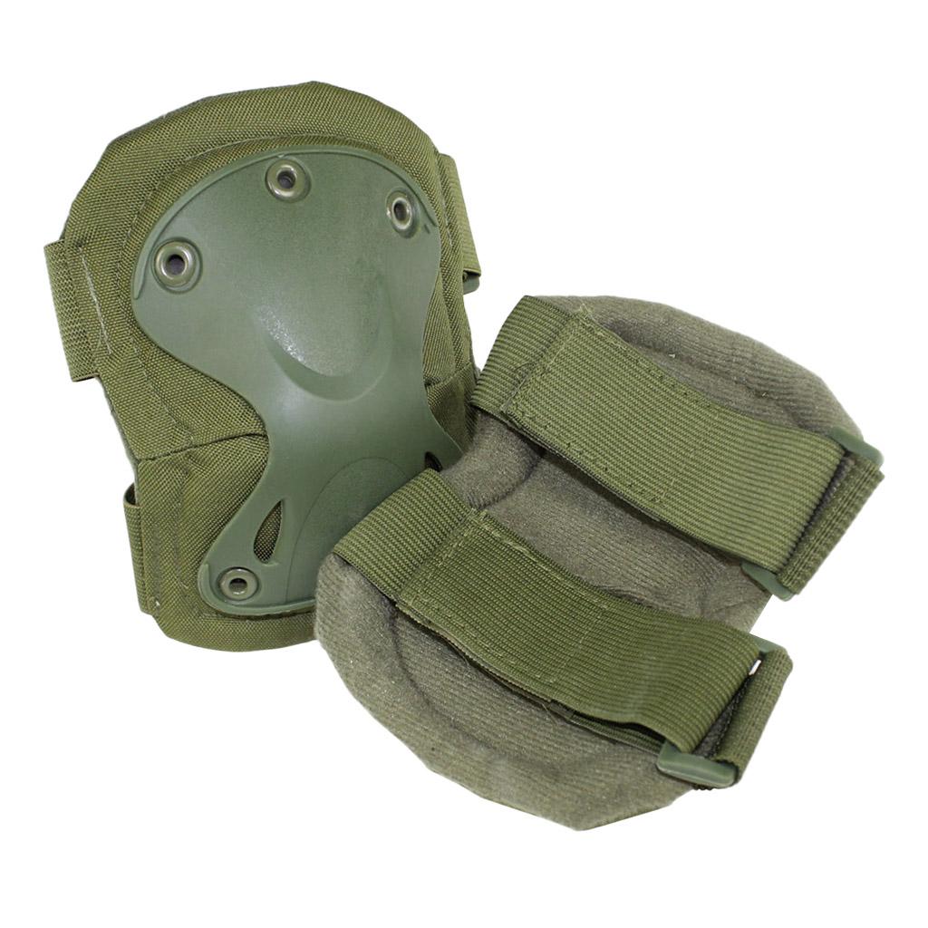 Adjustable Knee Pads Elbow Pads Outdoor Roller Skating Protective Kit Green