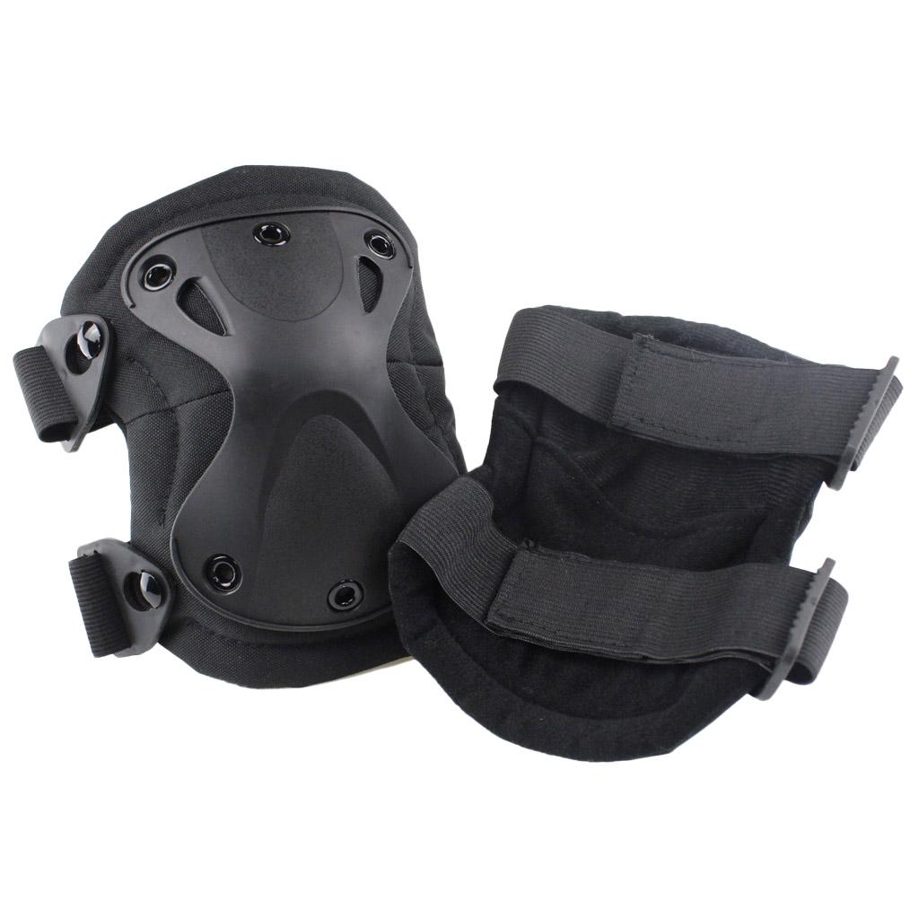 Adjustable Knee Pads Elbow Pads Outdoor Roller Skating Protective Kit Black