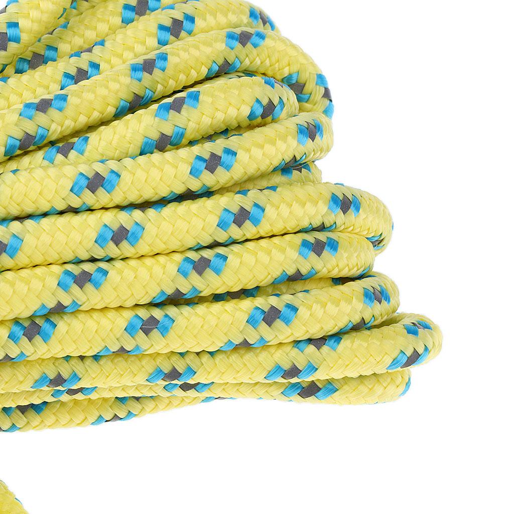 5mm Outdoor Camping Tent Guide Rope Guy Line Accessories 10m Light Yellow