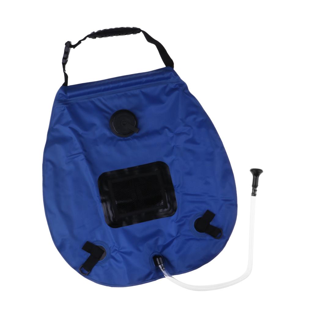 Portable 20L Water Bag Solar Heated Shower Pouch for Outdoors Camping Travel