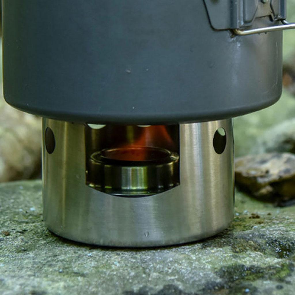 Outdoor Stainless Steel Canteen Cup Spirit Stove Stand Camping Cooking Rack