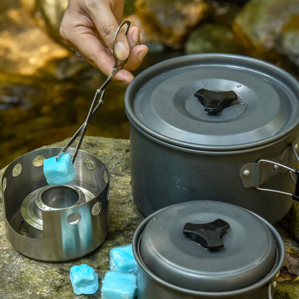 Outdoor Stainless Steel Canteen Cup Spirit Stove Stand Camping Cooking Rack