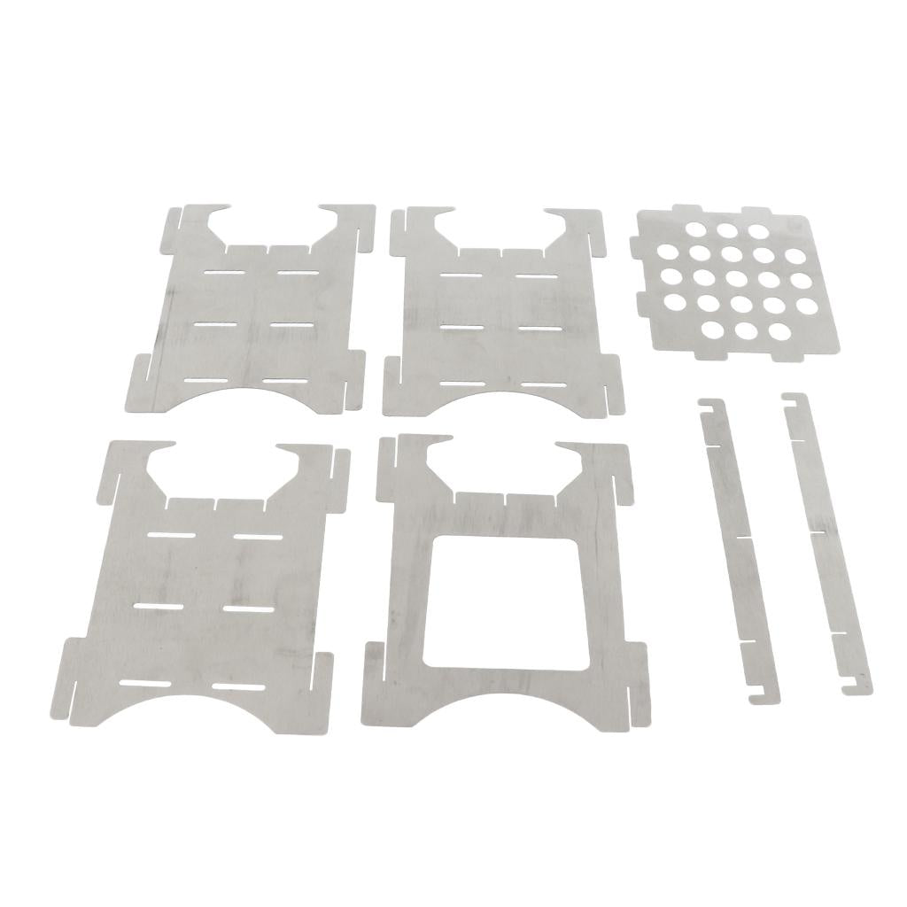 Stainless Steel Foldable Camping Stove Outdoor Picnic Wood Burner 12x10cm