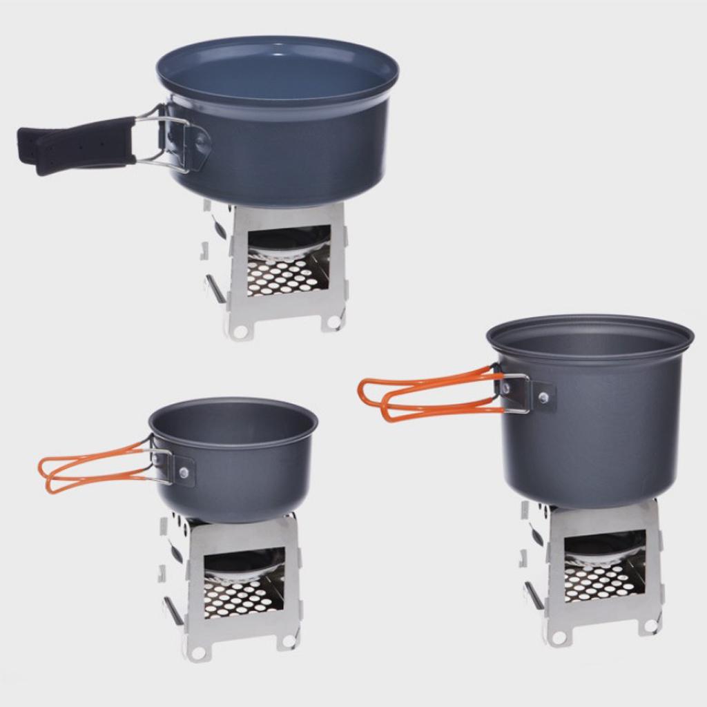 Stainless Steel Foldable Camping Stove Outdoor Picnic Wood Burner 12x10cm