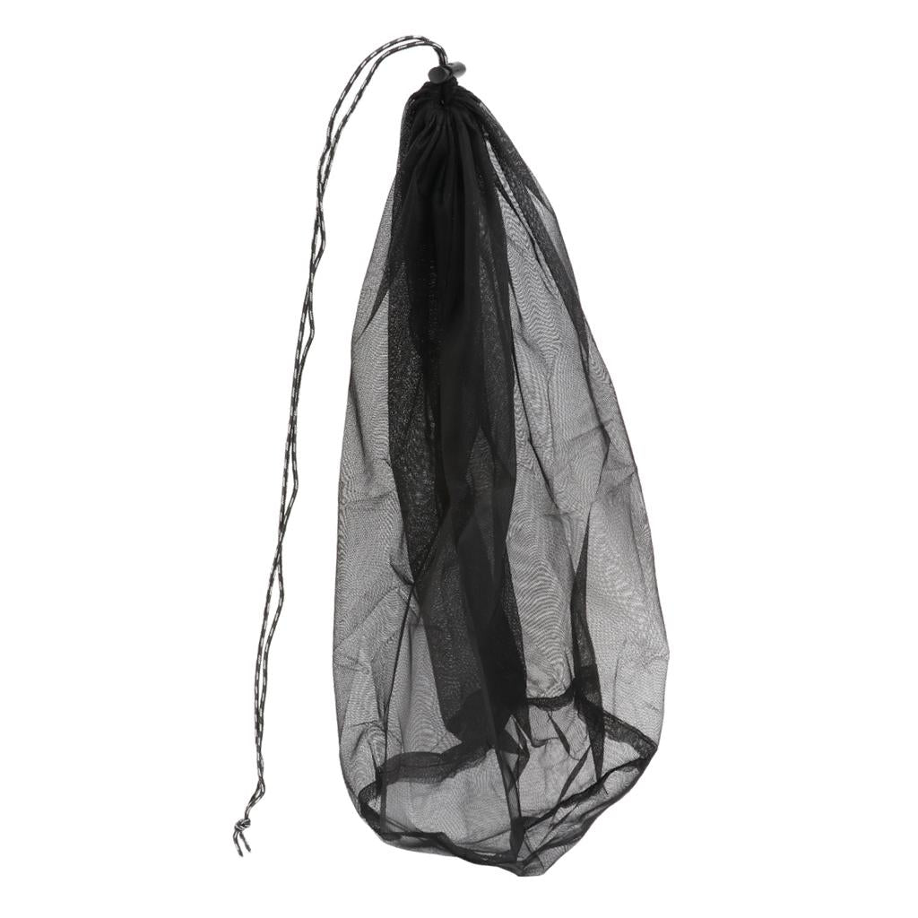Head Net Mask Mosquito Mesh Cap Hat Face Protector for Camping Hiking Black