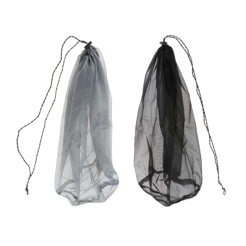 Head Net Mask Mosquito Mesh Cap Hat Face Protector for Camping Hiking Black