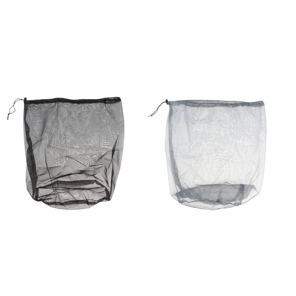 Head Net Mask Mosquito Mesh Cap Hat Face Protector for Camping Hiking Black