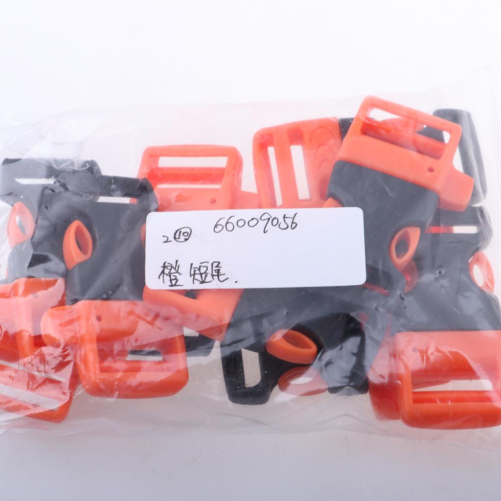 3x10pcs Cord Bracelet Side Release Buckle Survival Whistle 5.5x3.5cm Orange