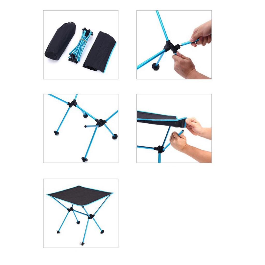 Aluminium Alloy Camping Foldable Table Tavel Picnic Portable Desk Red
