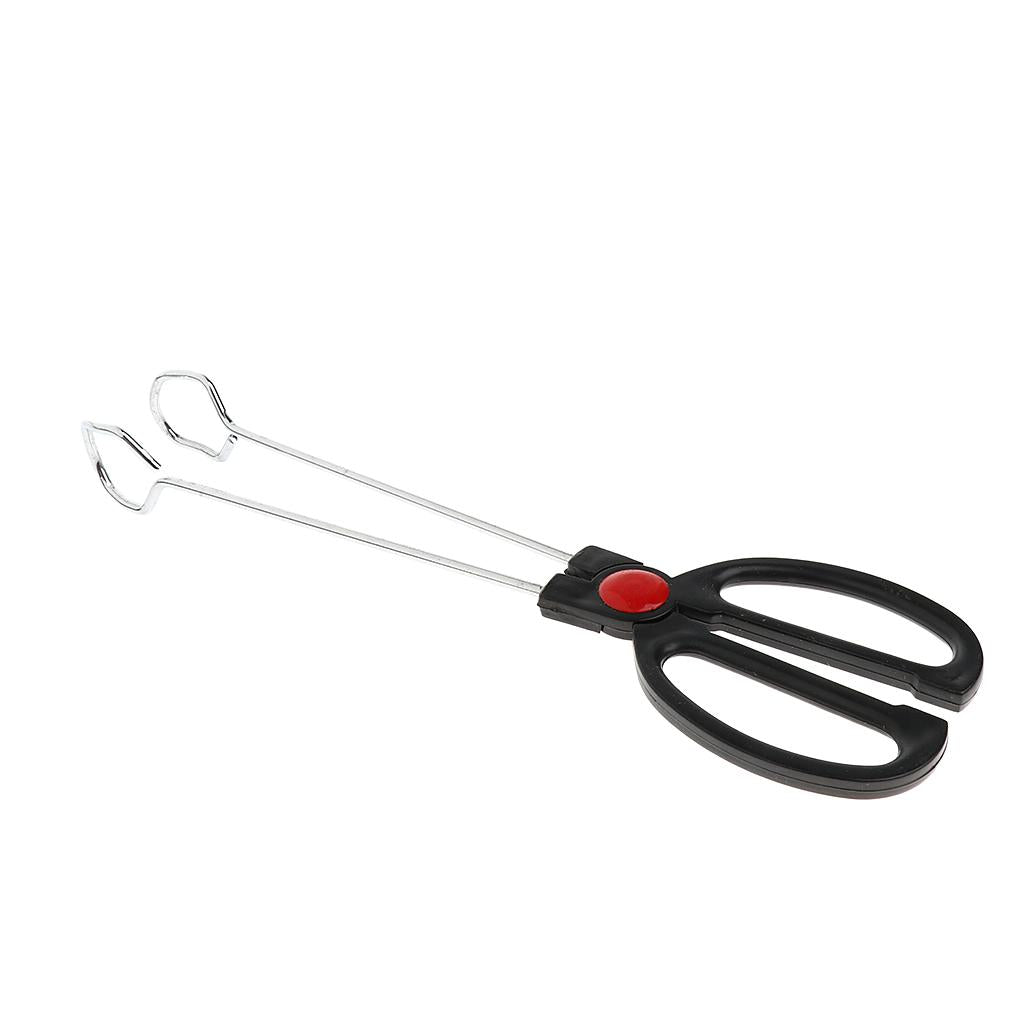 Stainless Steel BBQ Clip Food Tong Outdoor Camping Heat-proof Handle Clamp