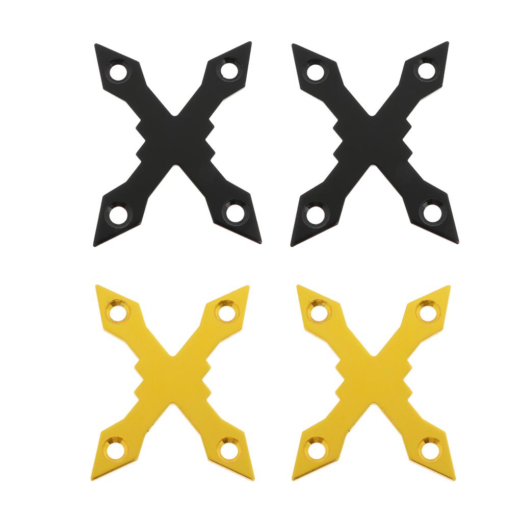 1 Pair Aluminum Alloy Anti Collapse Skateboard Longboard Deck Gasket gold