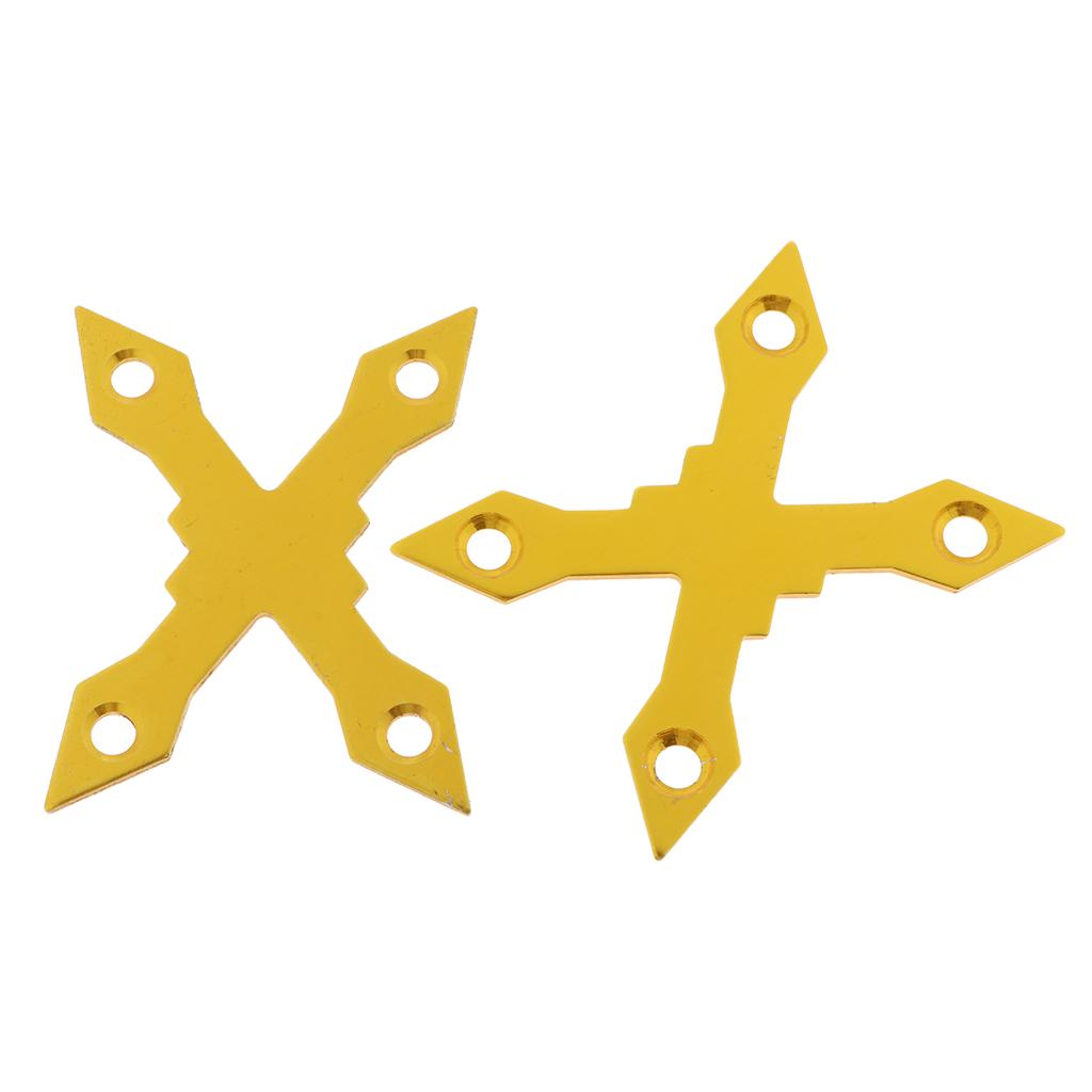 1 Pair Aluminum Alloy Anti Collapse Skateboard Longboard Deck Gasket gold