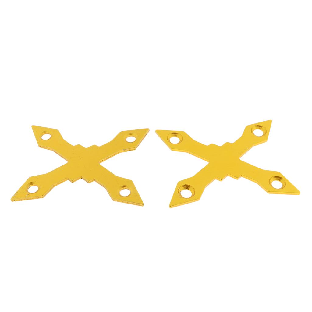 1 Pair Aluminum Alloy Anti Collapse Skateboard Longboard Deck Gasket gold