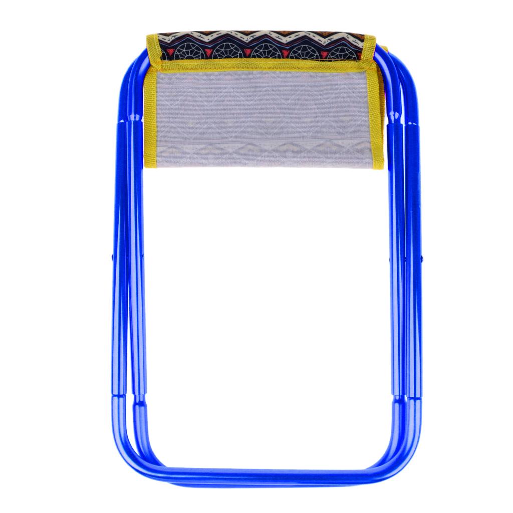 Ultralight Outdoor Folding Stool Fishing Camping Chair 27x25x23cm Blue