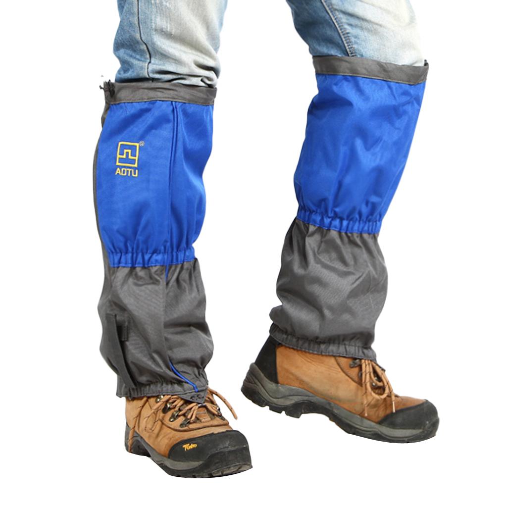 Outdoor Waterproof Snow Ski Legging Gaiters Shoe Boots Cover Climbing Blue