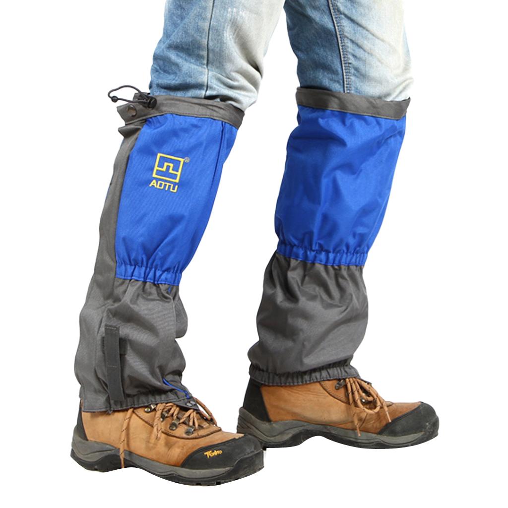 Outdoor Waterproof Snow Ski Legging Gaiters Shoe Boots Cover Climbing Blue