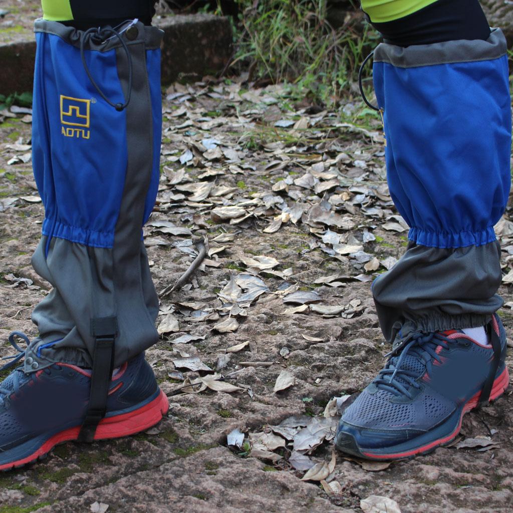 Outdoor Waterproof Snow Ski Legging Gaiters Shoe Boots Cover Climbing Blue