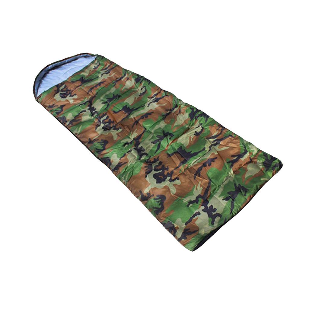 Outdoor Camping Hiking Envelope Single Sleeping Bag With Compression Sack