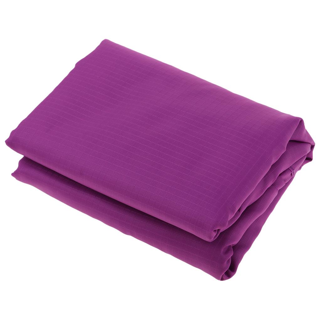Waterproof Pocket Camping Blanket Mini Folding Handy Picnic Beach Mat Purple