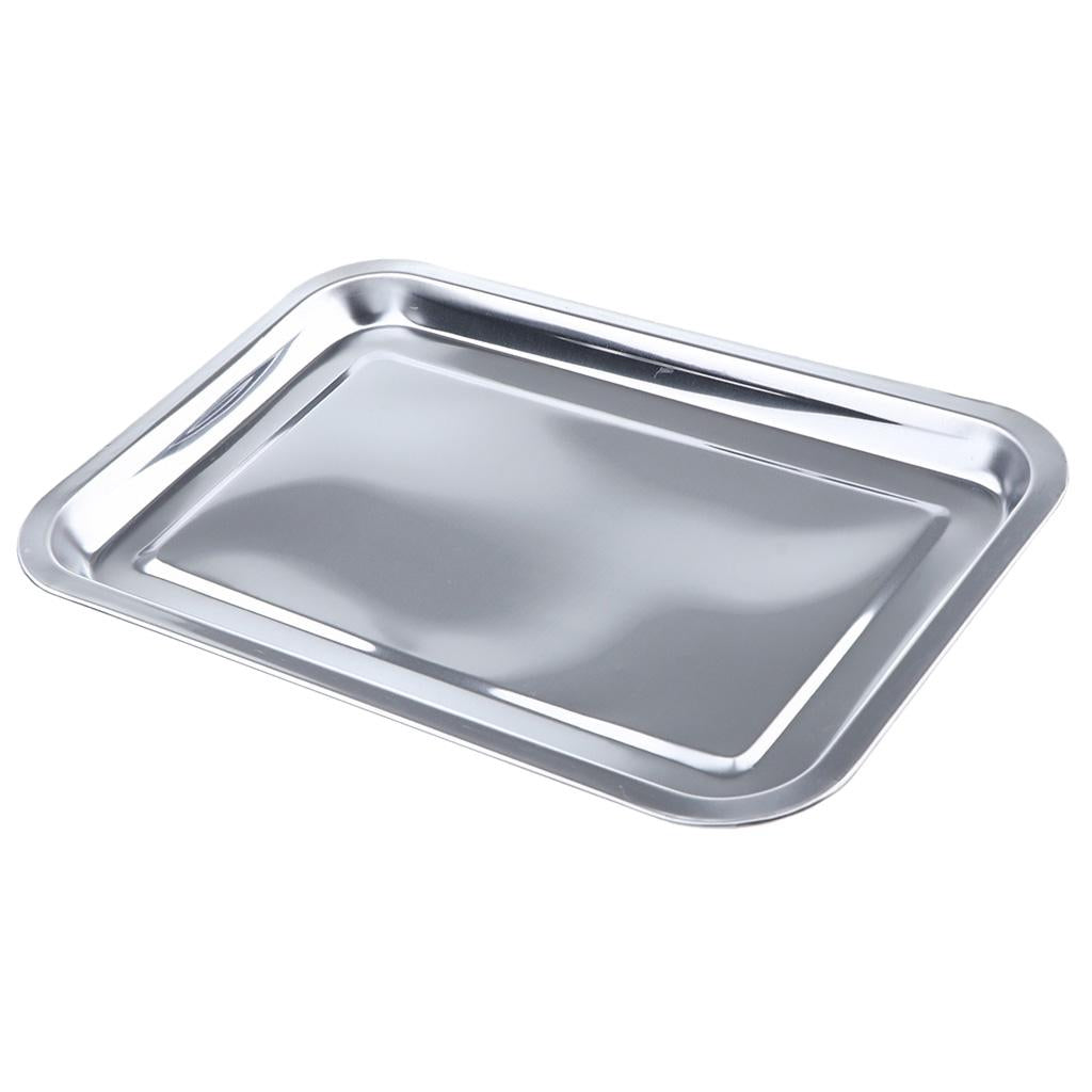Stainless Steel Tableware Dish Plate Food Organizer Tray Pan 40 x 30 x 2cm