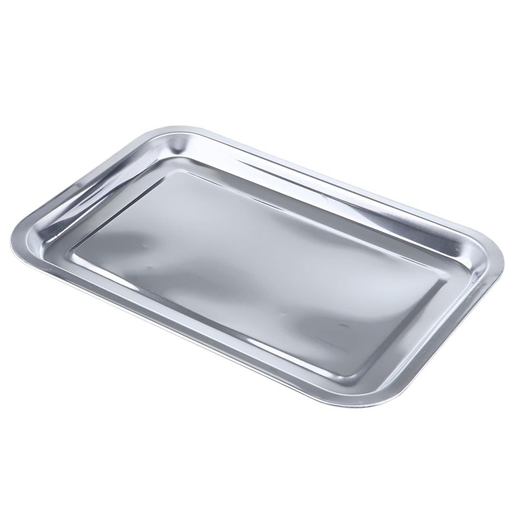 Stainless Steel Tableware Dish Plate Food Organizer Tray Pan 45 x 35 x 2cm