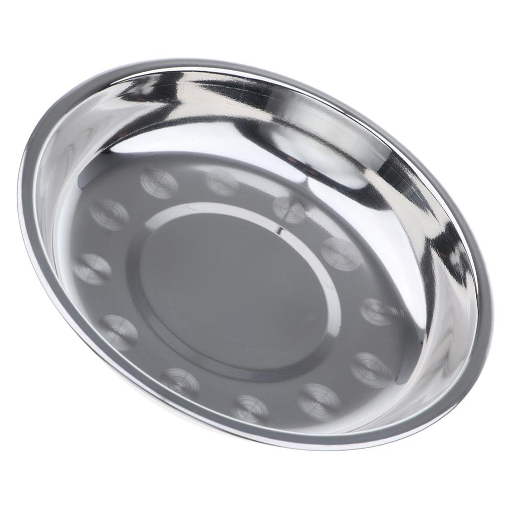 Stainless Steel Plate Dish Outdoor Camping Picnic Food Container 26x3.5cm