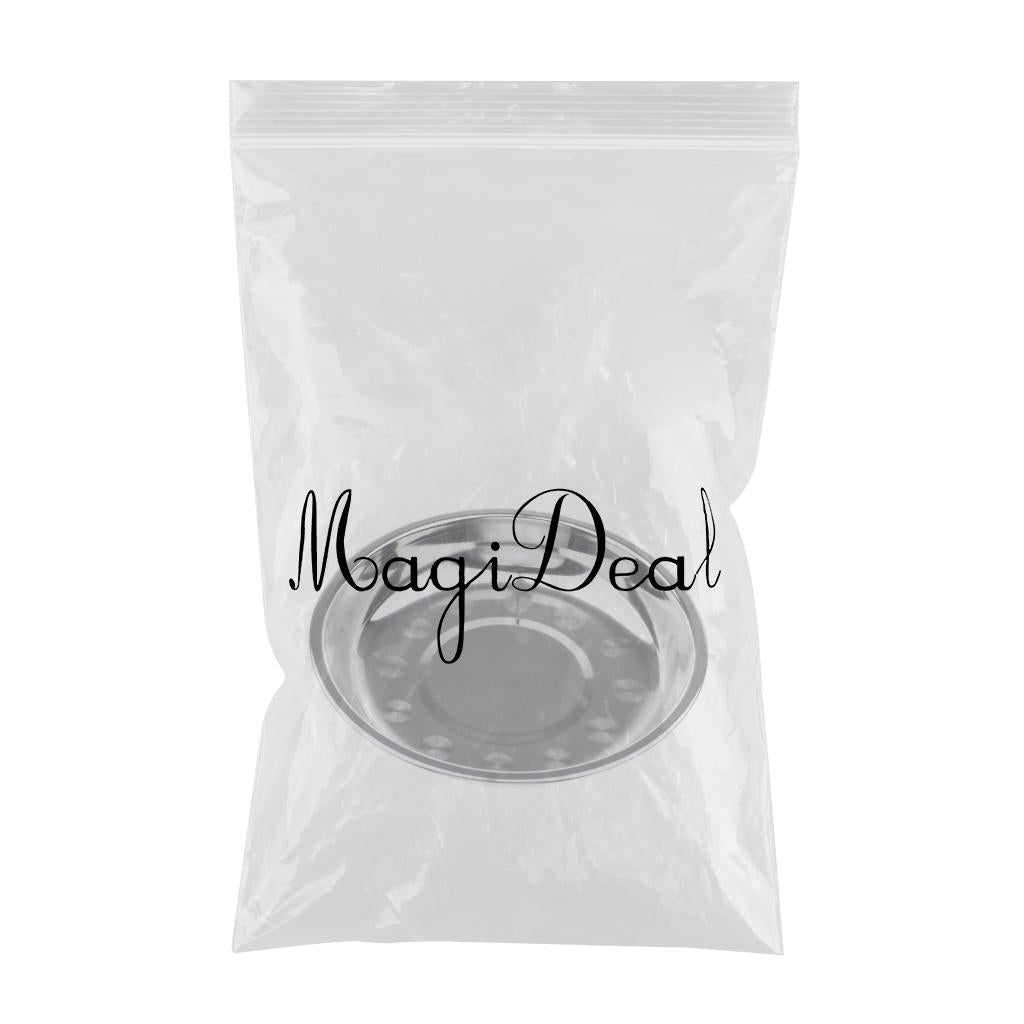 Stainless Steel Plate Dish Outdoor Camping Picnic Food Container 26x3.5cm