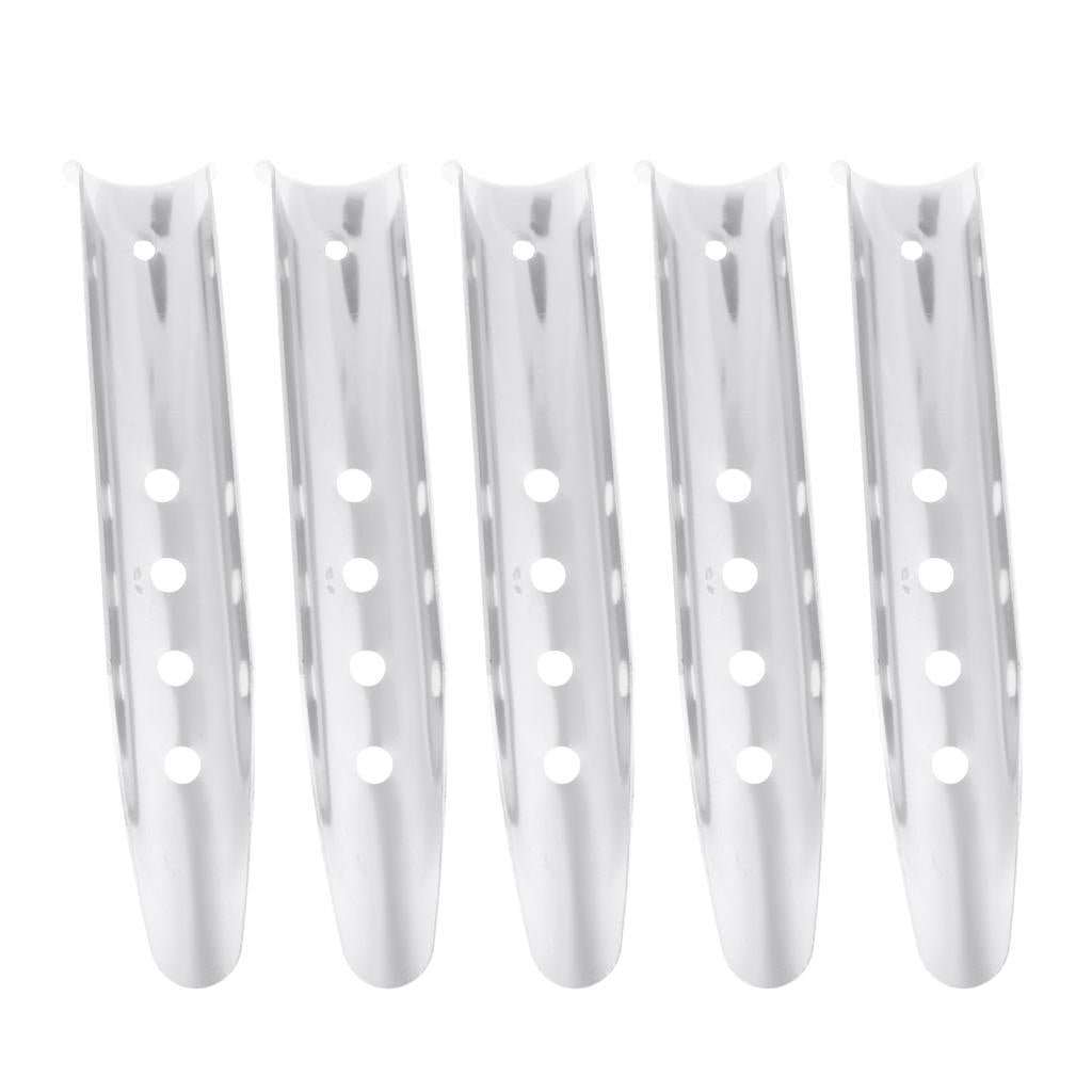 5 Pieces Aluminium Alloy Camping Hiking Tent Pegs Stakes Nails 230mm silver
