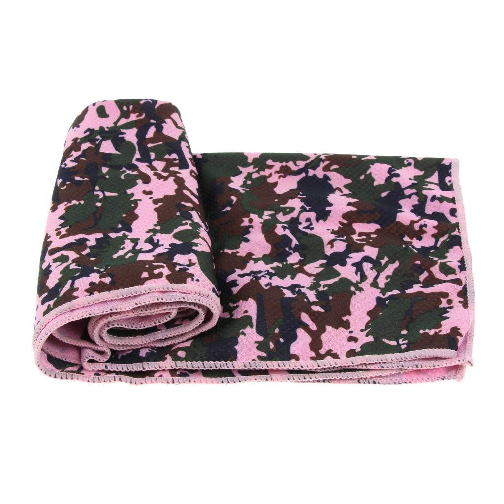 Instant Cooling Towel Reusable Chill Cool for Outdoor Sports pink