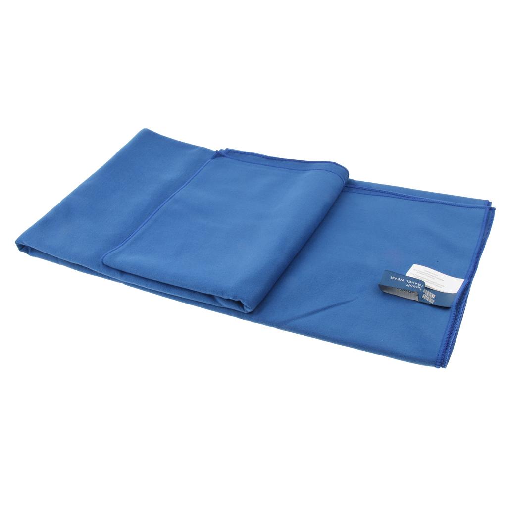 Microfiber Quick   Towel Ultra Absorbent Towel Swimming Beach Blue XL