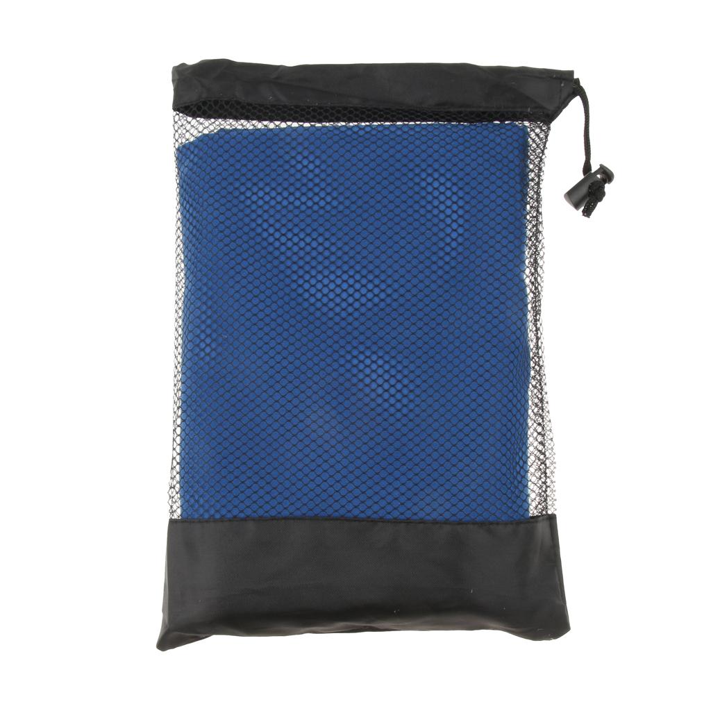 Microfiber Quick   Towel Ultra Absorbent Towel Swimming Beach Blue XL