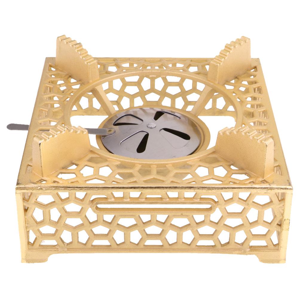 Outdoor Travel Camping Cooking Spirit Burner Alcohol Stove - Square yellow