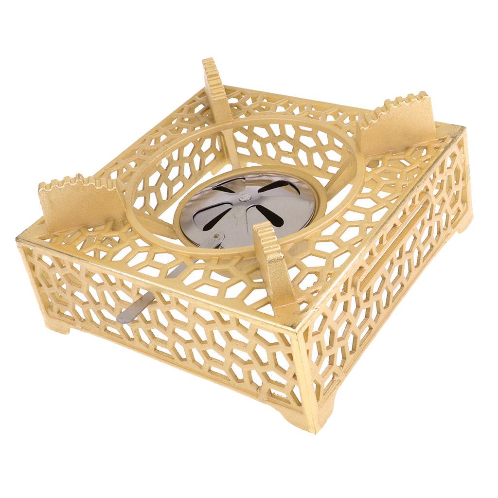 Outdoor Travel Camping Cooking Spirit Burner Alcohol Stove - Square yellow