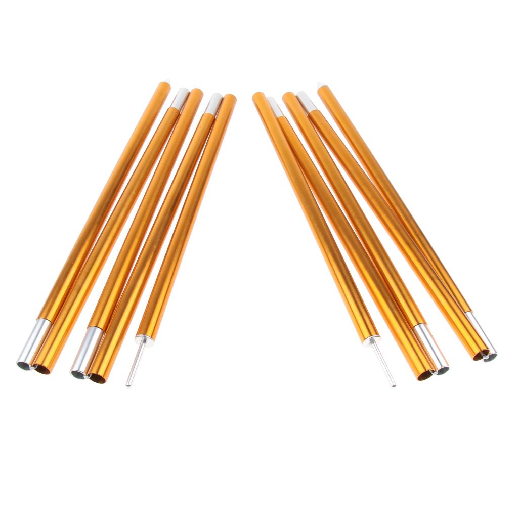 2 Pcs / Set Aluminum Alloy Camping Travel Tent Awning Pole Kit Rod 19mm 2m