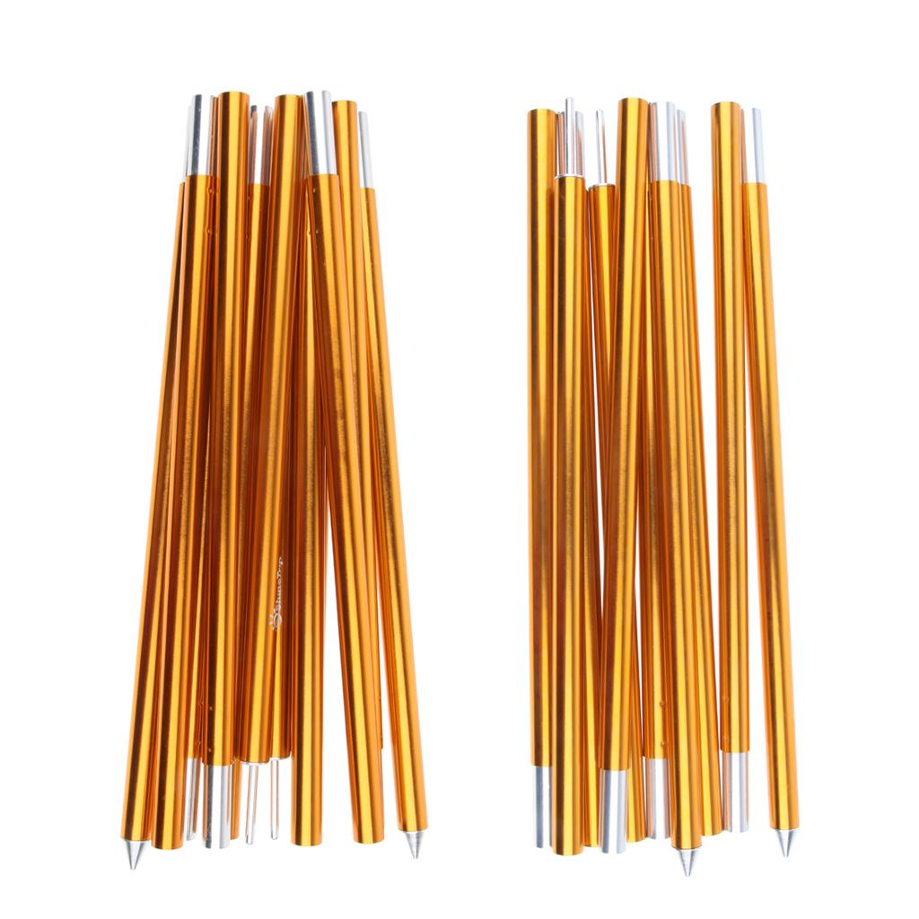 2 Pcs / Set Aluminum Alloy Camping Travel Tent Awning Pole Kit Rod 19mm 2m