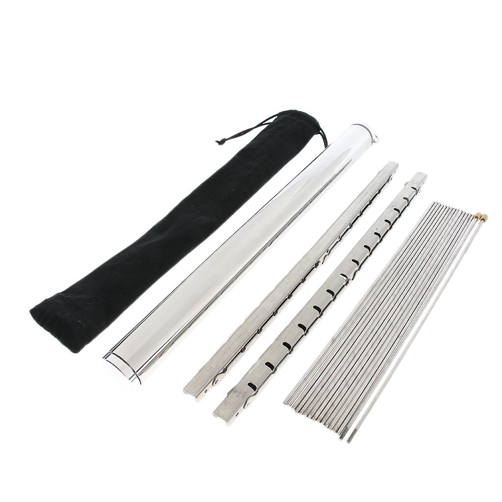 Portable Stainless Steel Grill for Campers, Backpacking, Survival Tube Storage